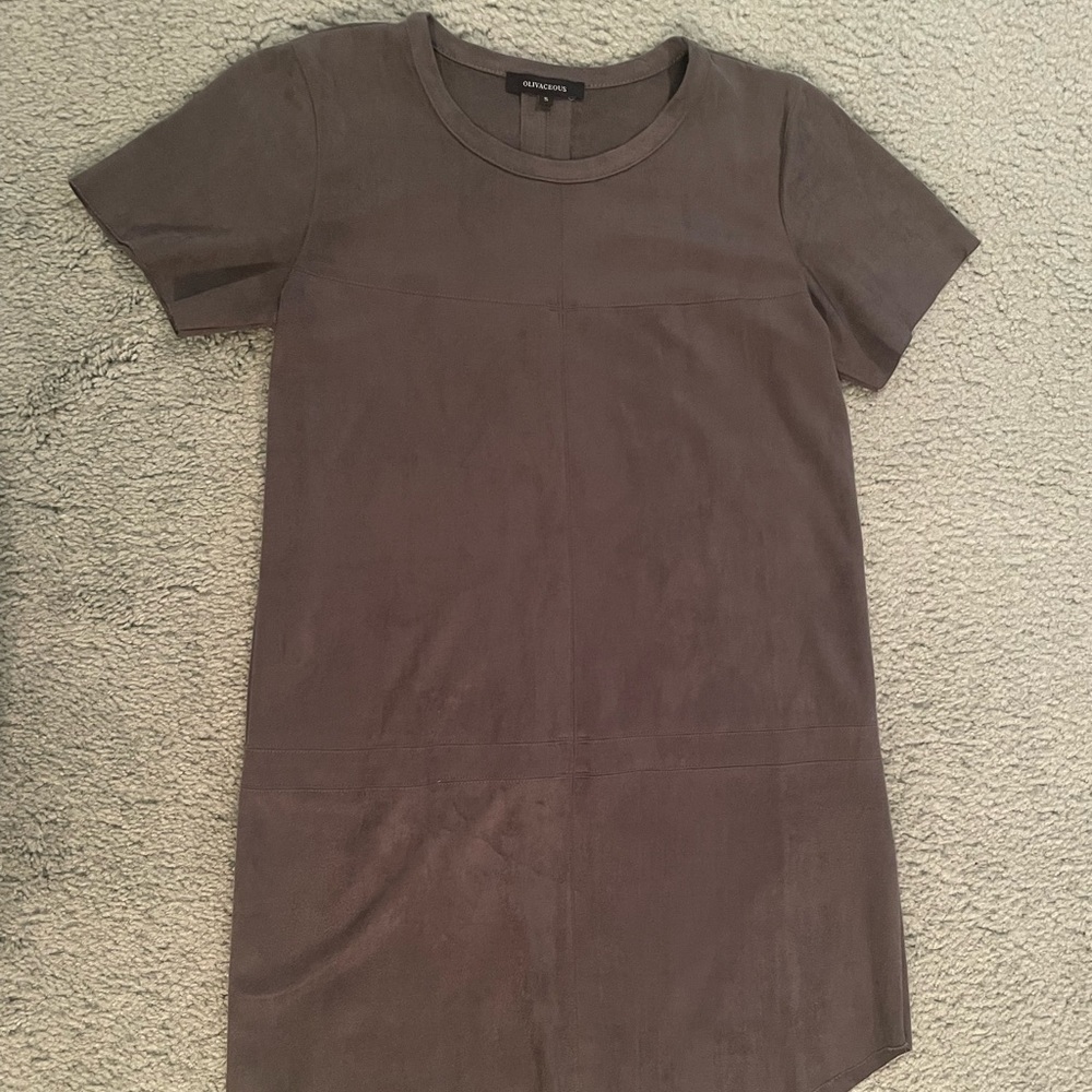 Suede Tshirt Dress